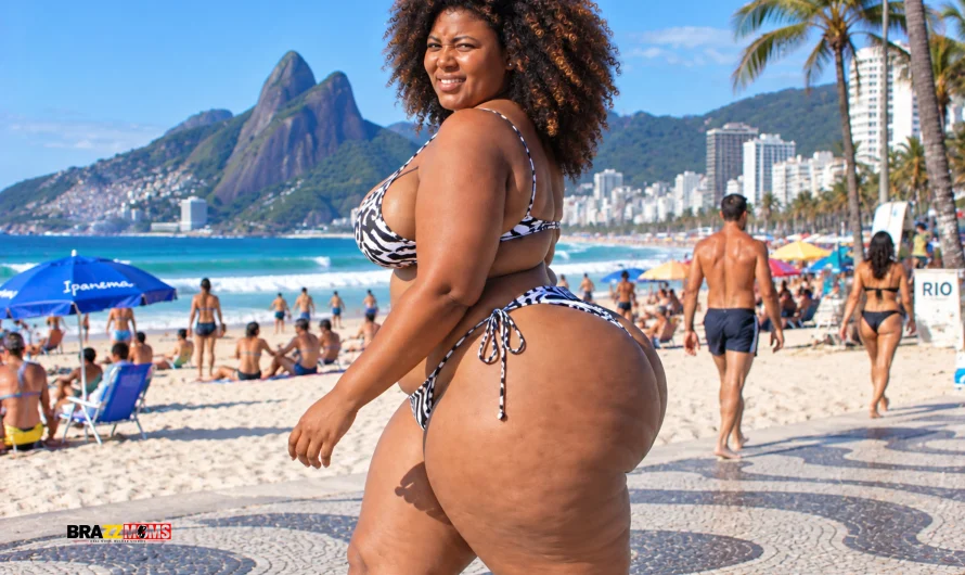 A Huge Mammoth PAWG Queen Takes Over Rio Beach